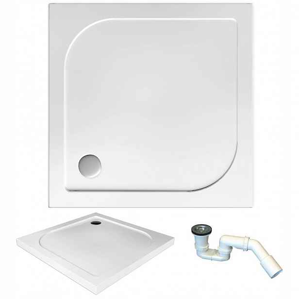 Čtvercová podlahová vanička Tenor 90x90 sifon