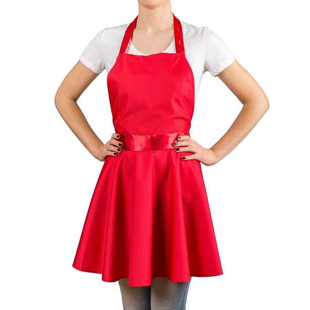 (hs) Nitly Red Zástěra Šaty Originál