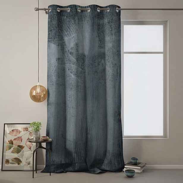Šedý závěs AmeliaHome Velvet, 140 x 270 cm