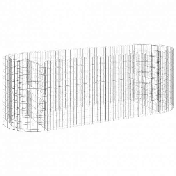 vidaXL Gabionový vyvýšený záhon pozinkované železo 300 x 100 x 100 cm