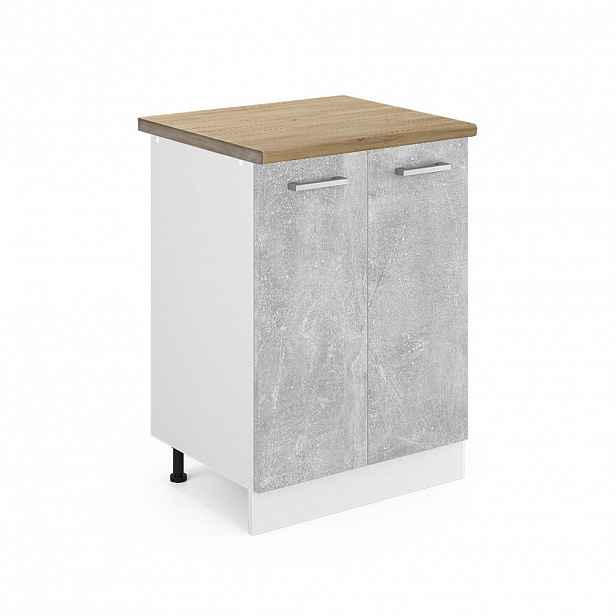 Vicco SPODNÍ SKŘÍŇKA KUCHYŇSKÉ LINKY R-Line Beton 60 cm , PD Dub