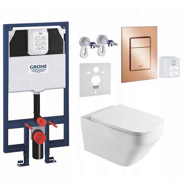 7v1 Sada Wc, Stelaz Grohe Slim Wc Mísa Imprese Tornado Tlačítko