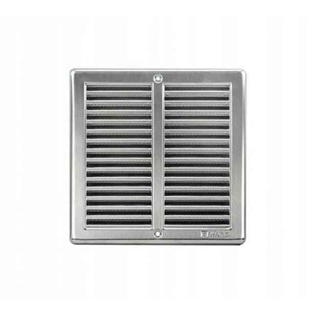 Haco mřížka větrací dveřní nerez 250*250mm se síťovinou 413371