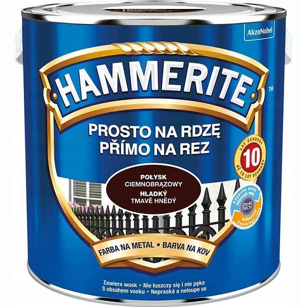 Hammerite 2.5L Tmavě hnědý lesk na rez