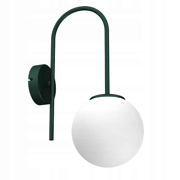 Luminex Cambridge nástěnné svítidlo zelená koule bílé sklo 1xE14 15W IP20