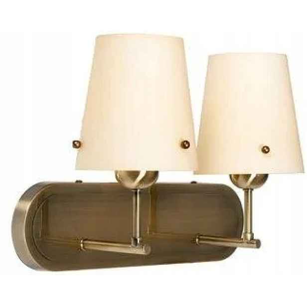 Nástěnná lampa Candellux Tango dvojitá 2x60W E27 skleněná béžová