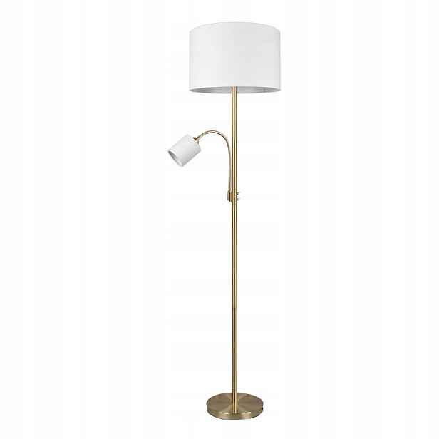 Stojací lampa Trio Hotel Zlatá 170 cm Kov/Tkanina 2xE14/E27