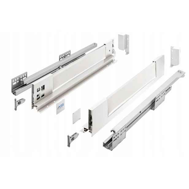 Šuplík Gtv Axis Pro Glass Střední H116 350 Boční Sklo S Tlumením Dovírání Bílá