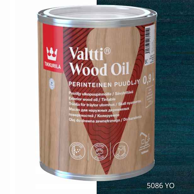 Tikkurila Valtti Wood Oil Olej Na Dřevo 0,9 L Barva 5086 Yo