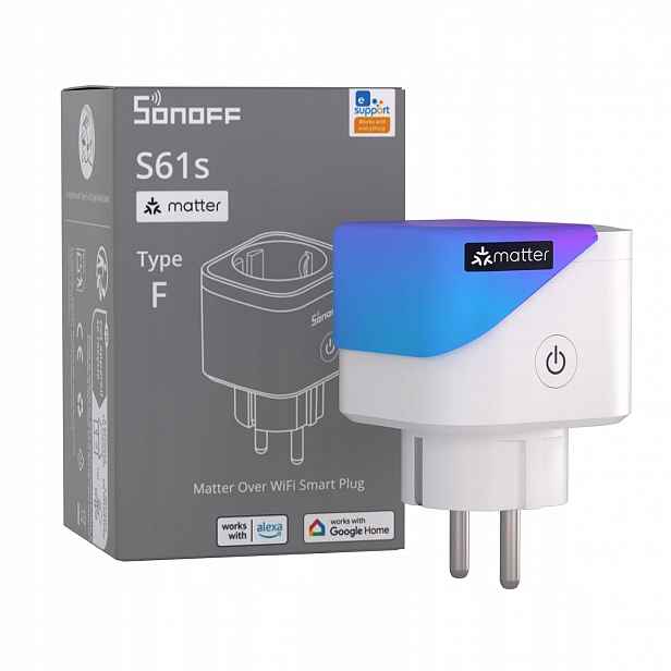 Wi-fi Zásuvka 16A 3840W Matter Měření Spotřeby Energie Časovač