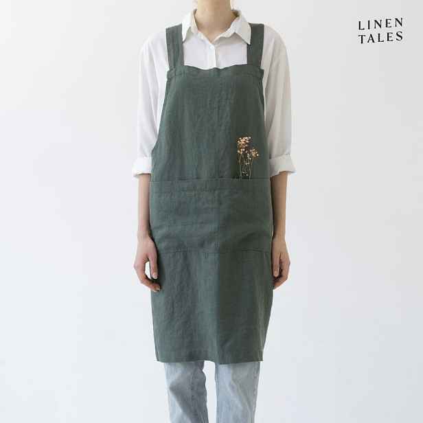 Lněná zástěra Crossback – Linen Tales