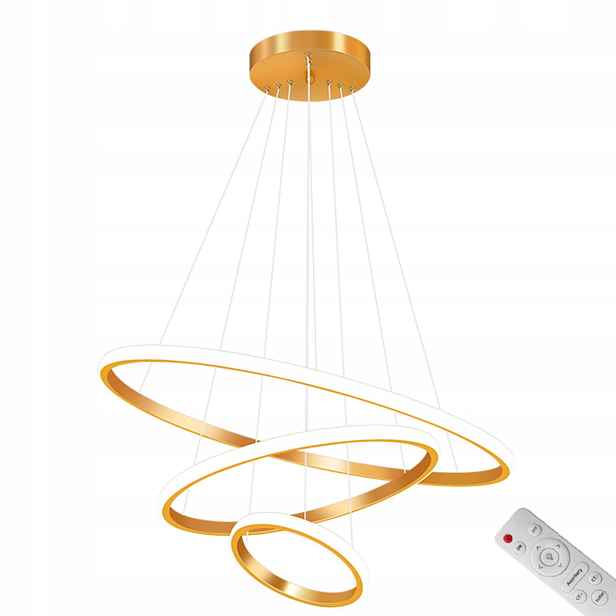 stropní svítidlo Led Lustr Moderní Zlatý 60 CM Do Loftového Obývacího Pokoje S Dálkovým Ovládáním