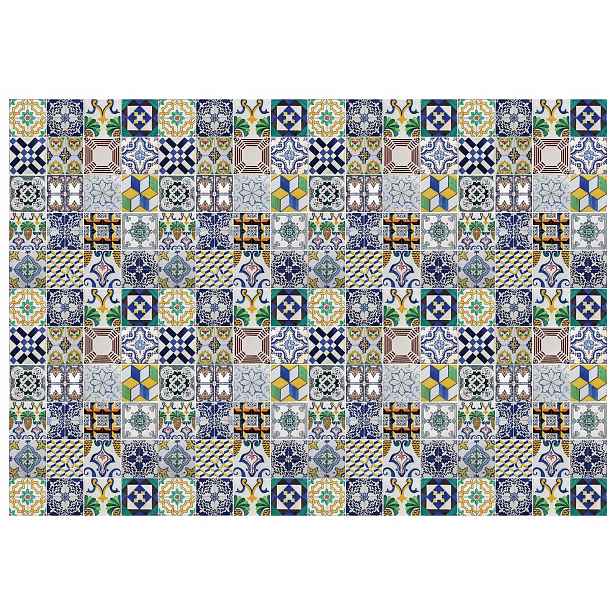 Fototapeta Mozaika dlaždice Geometrie Abstrakce Květiny Modern 368x254 lepidlo