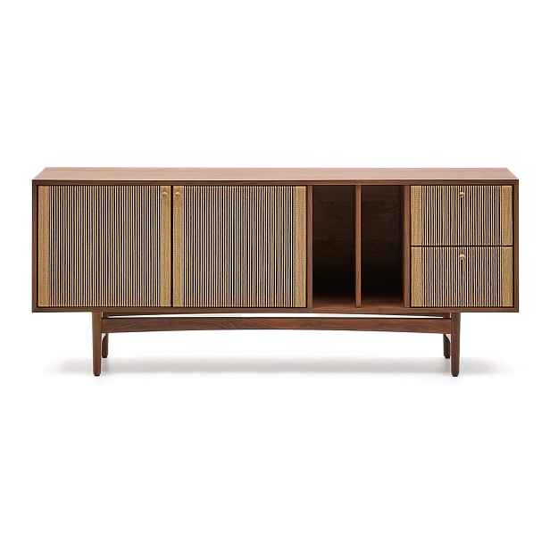Hnědá nízká komoda v dekoru ořechu 180x73 cm Elan – Kave Home