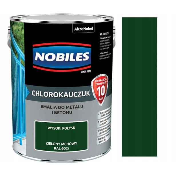 Nobiles Chlorokaučuk Smalt 5L Zelený Mechový