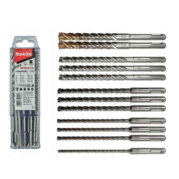 Sada vrtáků Makita E-14912 Nemesis2 Sds+ 165 mm 4-břité 4-spirálové 12 Ks