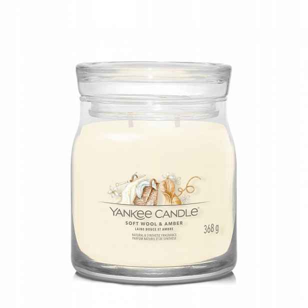 Střední svíčka Wool Amber Yankee Candle