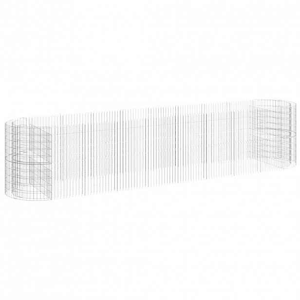 vidaXL Gabionový vyvýšený záhon pozinkované železo 500 x 100 x 100 cm