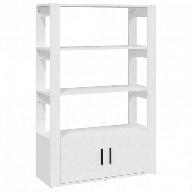 vidaXL Příborník bílý 80x30x119,5 cm kompozitní dřevo
