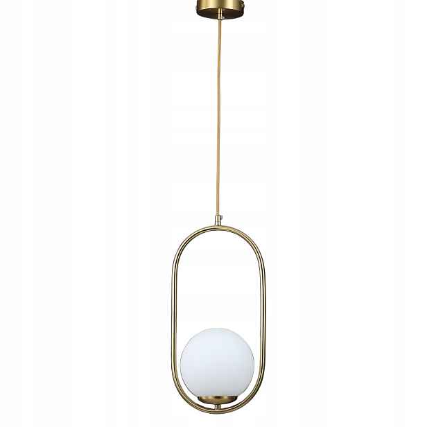 Závěsná lampa zlatá skleněná 120 cm glamour, moderní, nastavitelná