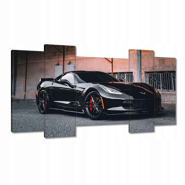Obrazy 120x65 Černý sportovní automobil