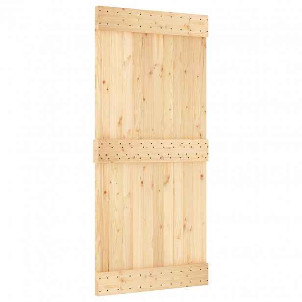 vidaXL Posuvné dveře NARVIK Přirozená a černá 95 x 210 cm (213,5 cm)
