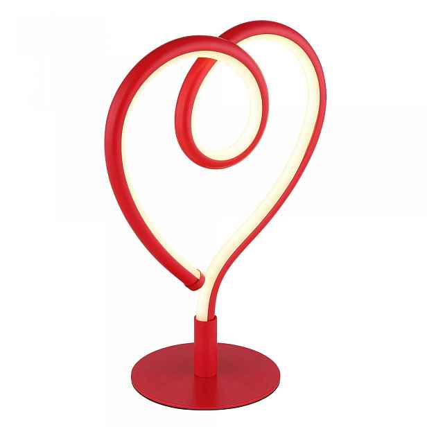 Dekorativní stolní lampa srdce do ložnice Led červená 6W Amore 28054R Globo