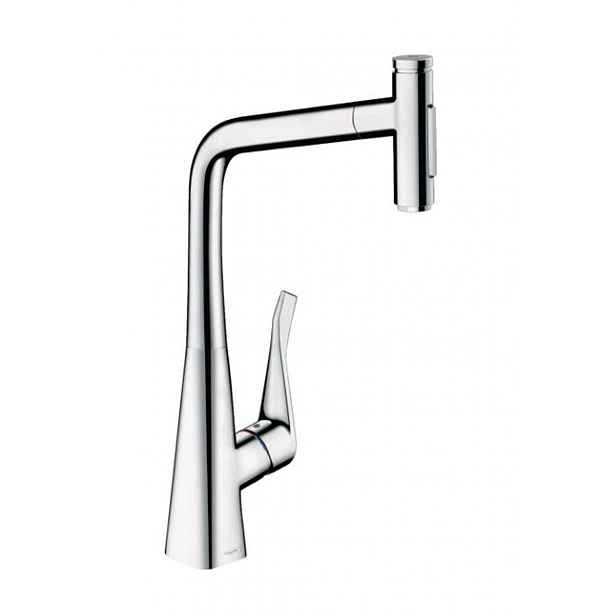 Hansgrohe M71 - Dřezová baterie Metris Select s výsuvnou sprškou, chrom 73820000