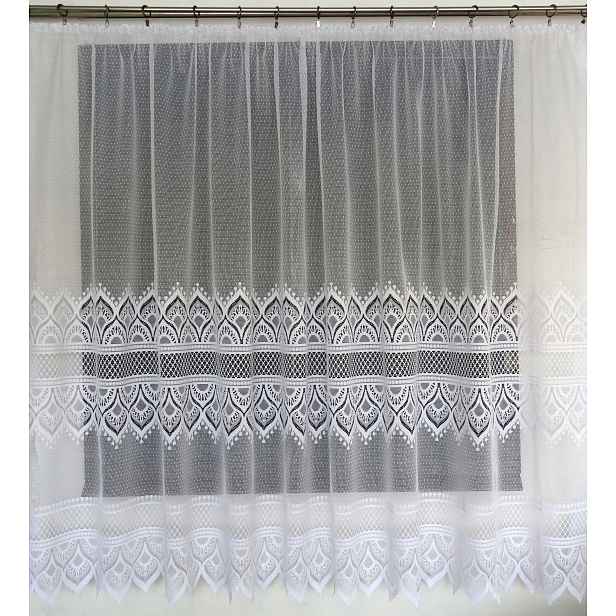 Mg Záclona 603/74 Bílá 300X180 cm Hotová S Páskou M