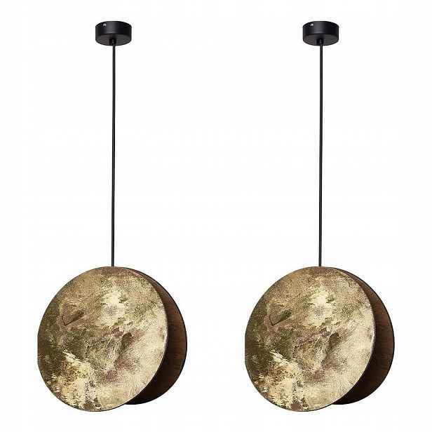 Sada 2 závěsných lamp Wheel Zlatá Moderní Nowodvorski