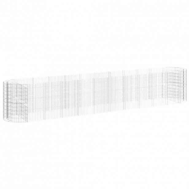 vidaXL Gabionový vyvýšený záhon pozinkované železo 600 x 100 x 100 cm