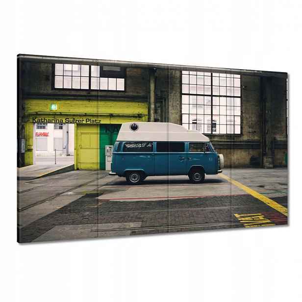 Obrazy 120x80 Modrý autobus Auto