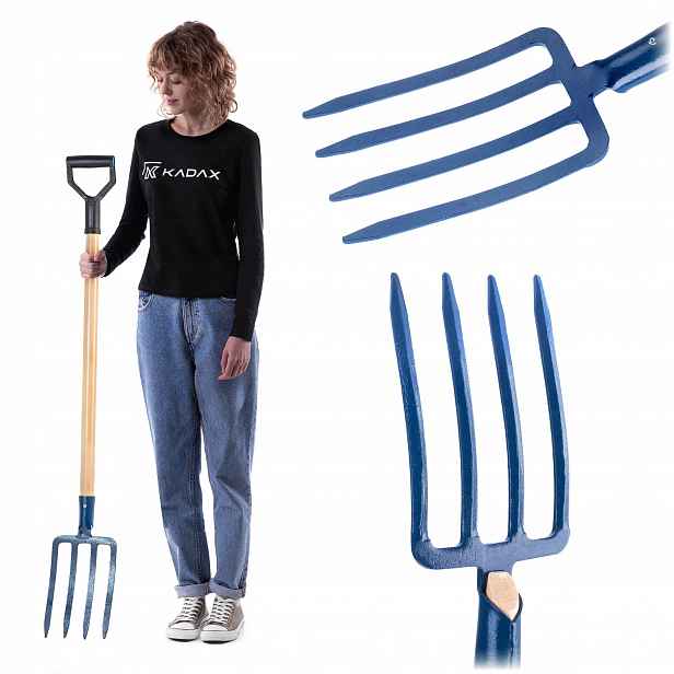 4zubé zahradní vidle na zeminu, kompost, pevné, lehké, 130 cm