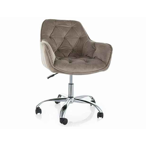 Kancelářské křeslo Q-190 VELVET, béžové