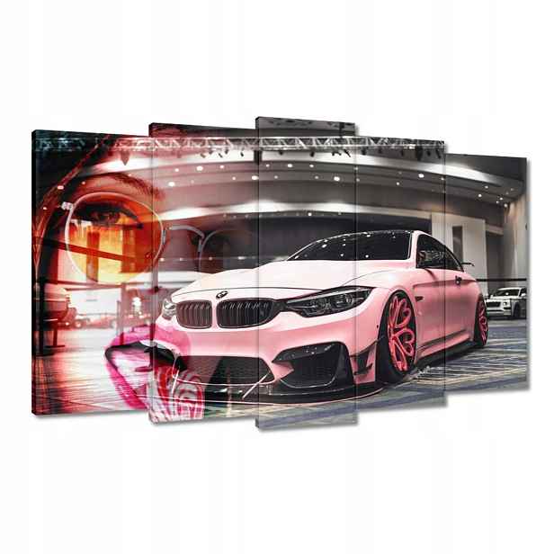 Obrazy 100x60 Růžové Bmw Auto Laski