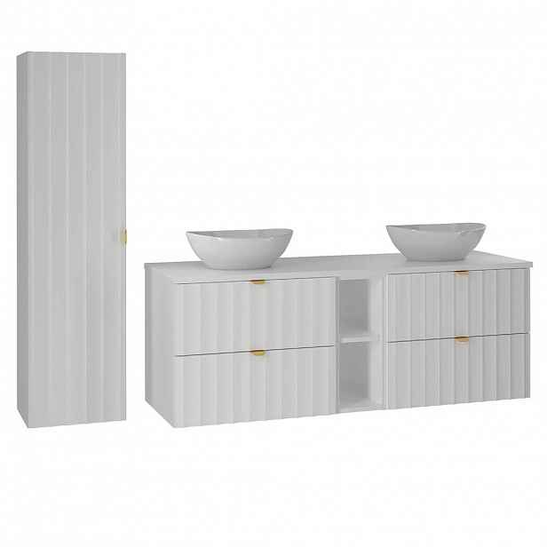 Petits-meubles KOUPELNOVÝ NÁBYTEK 140.6cm Lexa 2er-Set Bílá