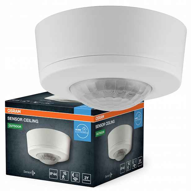 Snímač pohybu a soumraku světla Venkovní 360° Bílý IP44 Osram