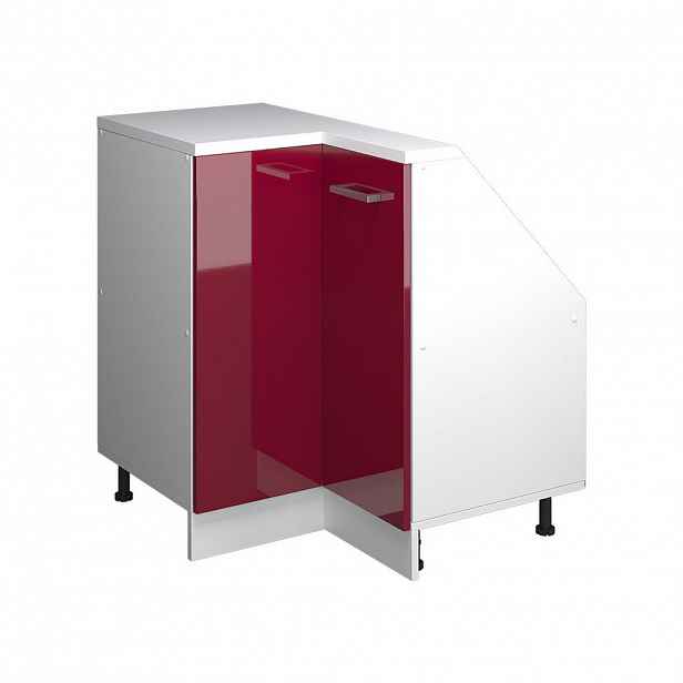 Vicco ŠIKMÁ SKŘÍŇ ROHOVÁ SKŘÍŇKA Rion Červená vysoký lesk 75.6 x 81.6 cm s 1 dveřmi