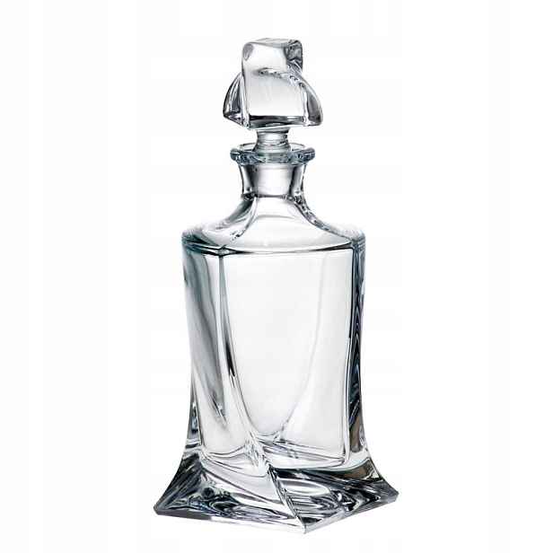 Exkluzivní Krystalová karafa na whisky značky Bohemia Quadro 770 ml