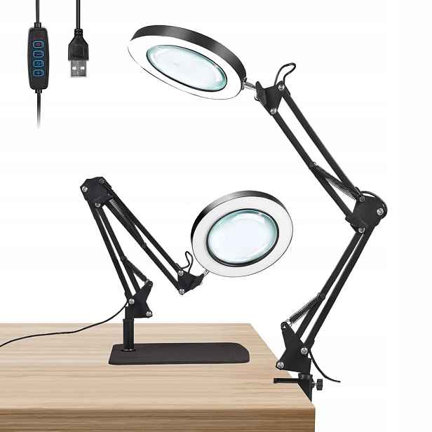 Kosmetická Lampa S Dermatologickou Led Lupou, 3 Režimy 12W