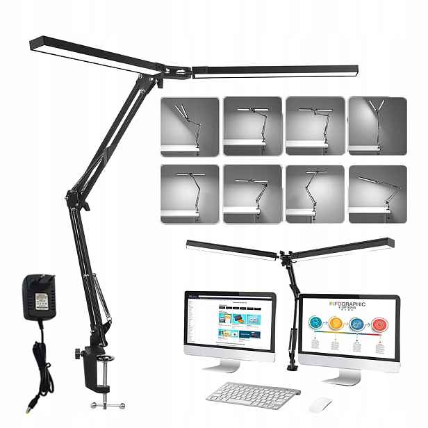 Led Stolní Lampa Kreslicí Noční Školní 24W
