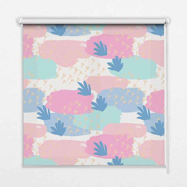 TULUP VNITŘNÍ roleta - okenní roleta - roleta - 60x140 cm - Stopy na barevném pozadí