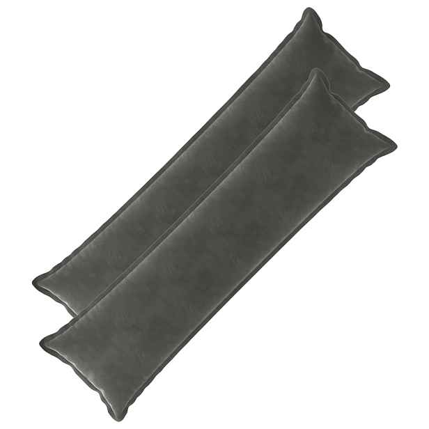 vidaXL Povlak na polštář 2 ks HOUTEN Tmavě šedá 40 x 145 cm Samet