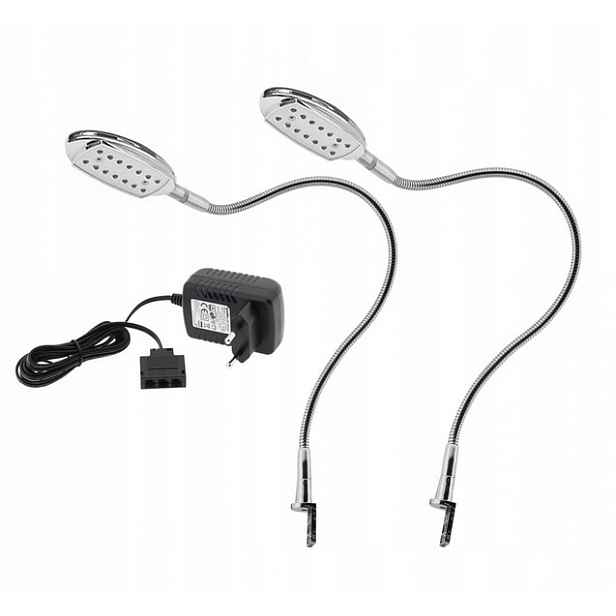 2x Led nástěnná lampa do ložnice Beta Chrom