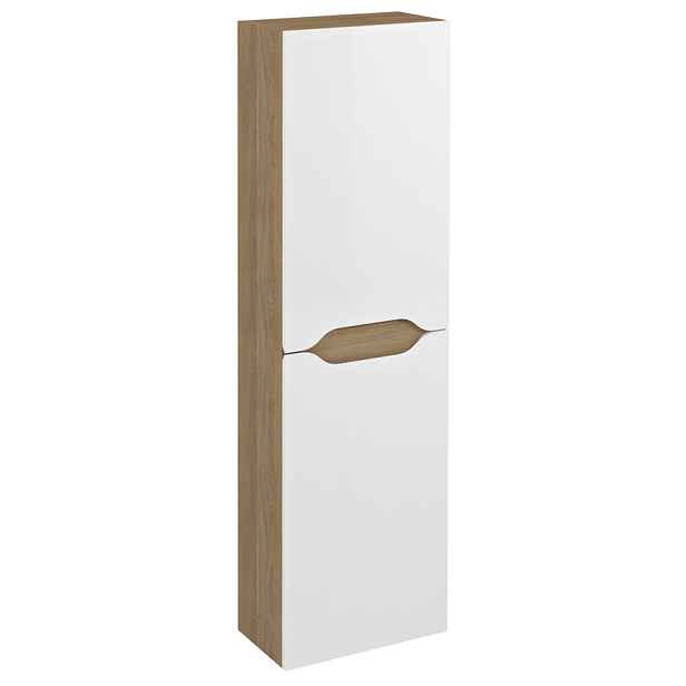 Sapho WAVE skříňka vysoká 40x140x20cm, levá/pravá, bílá/dub cuneo