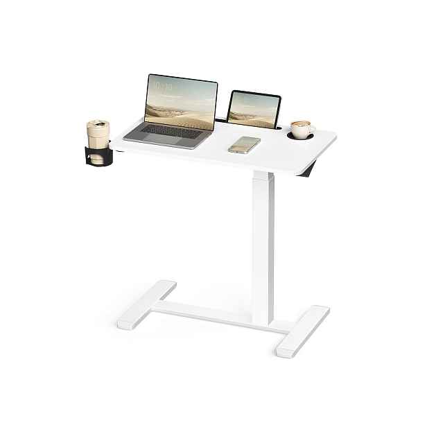 SONGMICS Výškově nastavitelný odkládací stolek Vasagle Elev 70 cm bílý