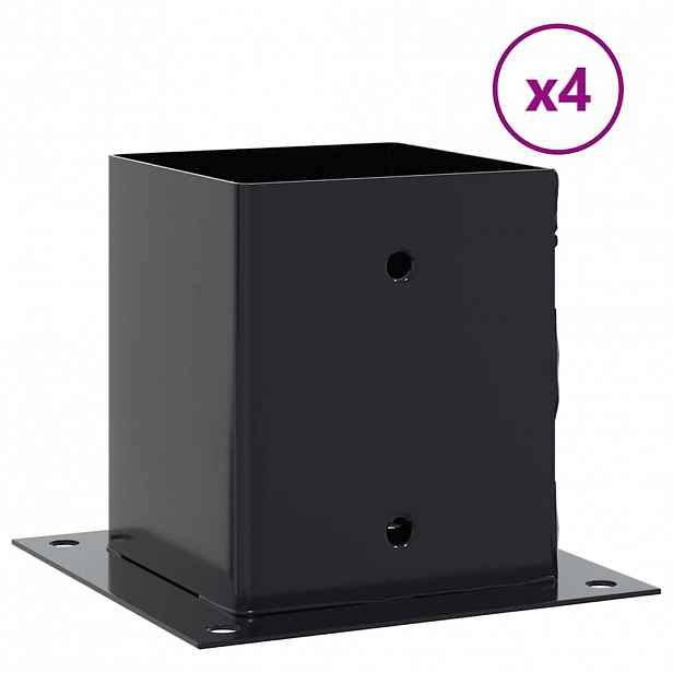 vidaXL Podstavce pod sloupky čtvercové 4 ks antracit 121x121 mm
