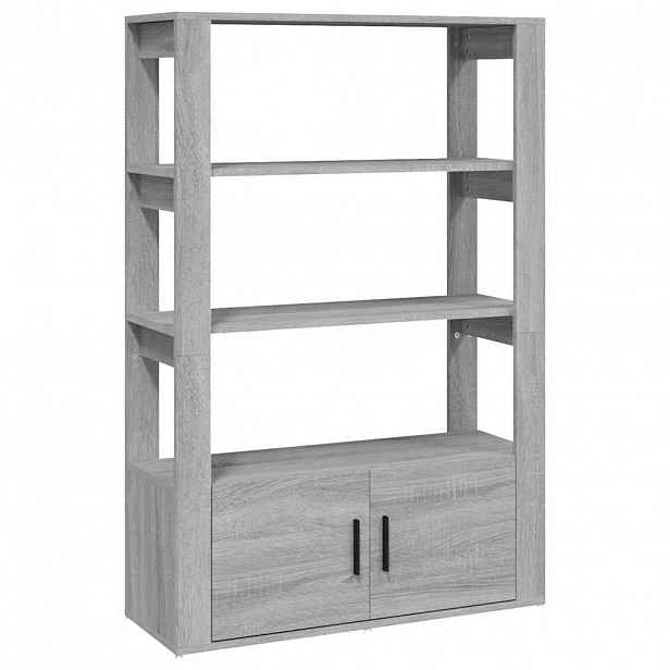 vidaXL Příborník šedý sonoma 80x30x119,5 cm kompozitní dřevo