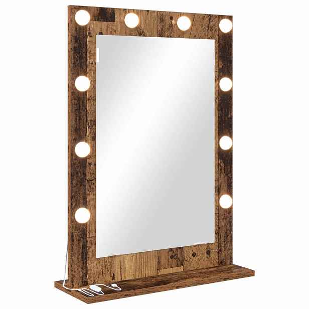 vidaXL Toaletní zrcadlo Staré dřevo 70 x 50 x 18 cm Obdélníkový