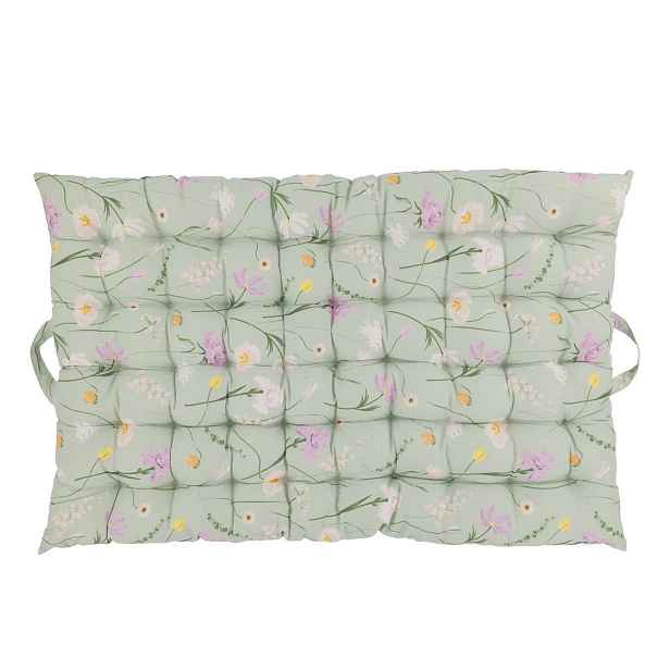 Zelená matrace s květy Aix Quilt Wild Flowers - 60*100 cm Chic Antique